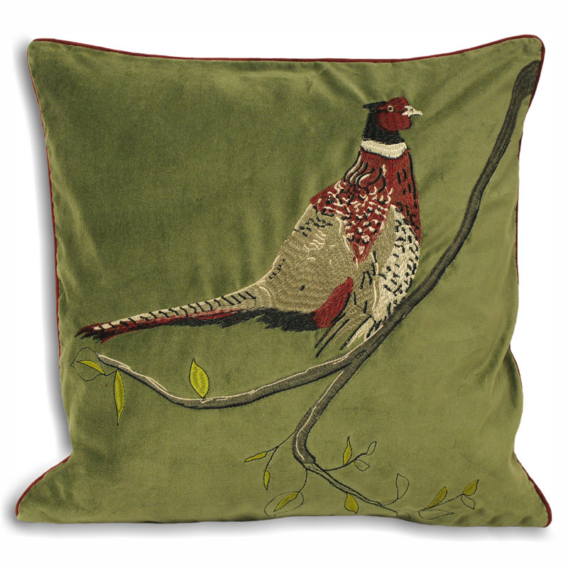 Animal Print Square Cushion, Green