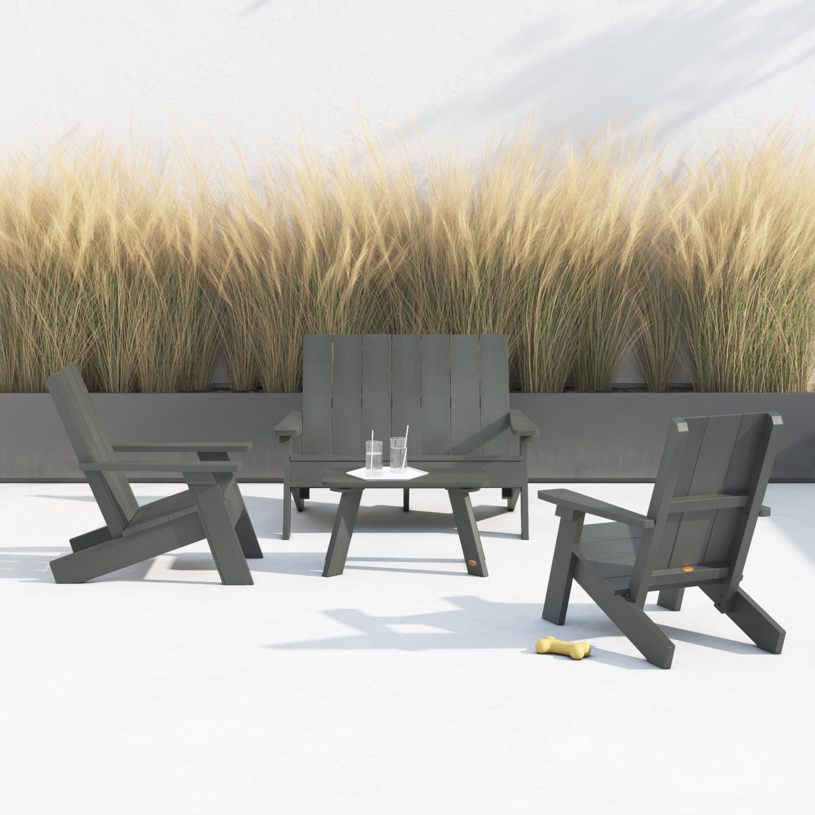 Byrnes 4 - Person Patio Conversation Set, Coastal Teak