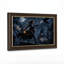 Femme gothique avec lanterne et corbeau au clair de lune, tableau sur toile pour l'Halloween-1466707796