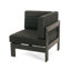 Aluminium - Chaise de coin en forme de V, coussins, style moderne avec bordure