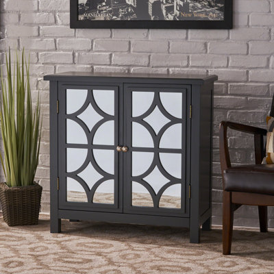 Armoire décorative 2 portes Antrim, armoire double finition miroir Firwood