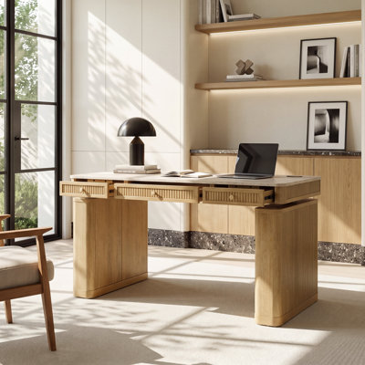 Bureau assis-debout électrique réglable en hauteur COLAMY VERSE 60 po avec armoire de rangement, 3 tiroirs, double moteur et mémoires de position