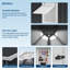 Remise de rangement extérieure en métal galvanisé 10 x 8 pi avec fenêtre escamotable, lumière DEL, panneau perforé, évents, portes verrouillables