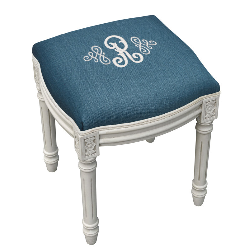 Tabouret de coiffeuse Lombardi, R, Bleu marine