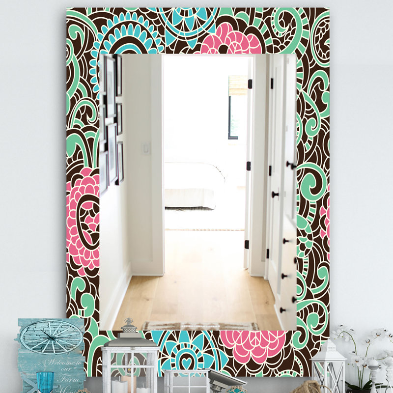 Miroir mural en fleur 26, H 24 po x l 32 po