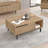 Modern Walnut Coffee Table with Metal Legs, 35.4 x 14.8 x 23.4 inches | 100% Melamine Coated Particle Board, Thickness: 0.7 inches | Stylish Industrial Design, Perfect for Living Room & Contemporary Spaces-1702470096