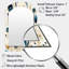 Miroir mural bleu et blanc-113746644