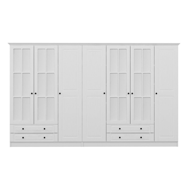 Elina Manufactured Wood Wardrobe, 255cm H x 315cm W x 52cm D