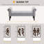 Banc en lin rembourré avec accoudoirs, banc de lit robuste pour chambre ou entrée, gris clair
