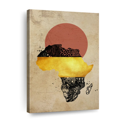 Cartes de l'Afrique abstraite