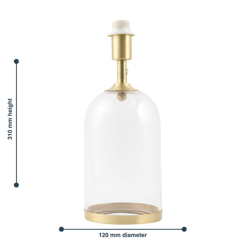 Axelrad Glass Table Lamp, Satin Brass