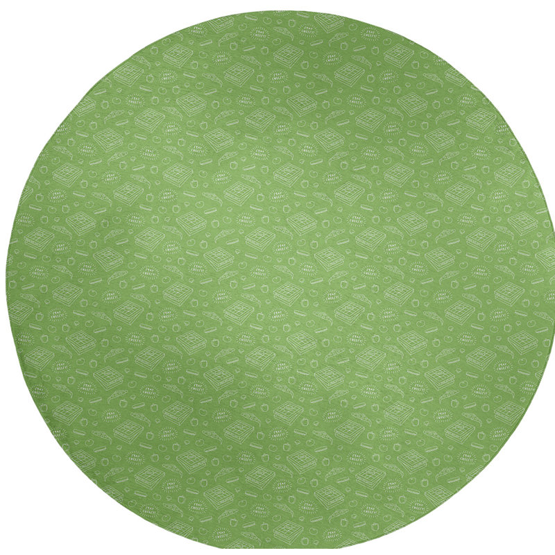Chenille Indoor Rug, Round 5'