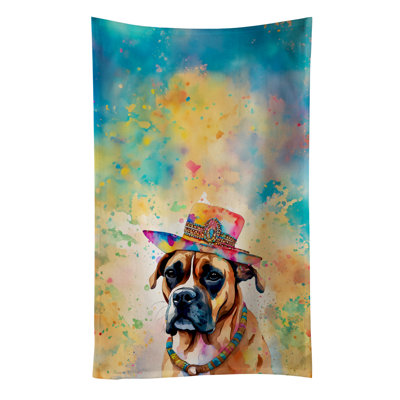 Boxer Hippie Dawg Kitchen Towel