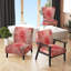 Fauteuil d'appoint rembourré rose Mid-Century