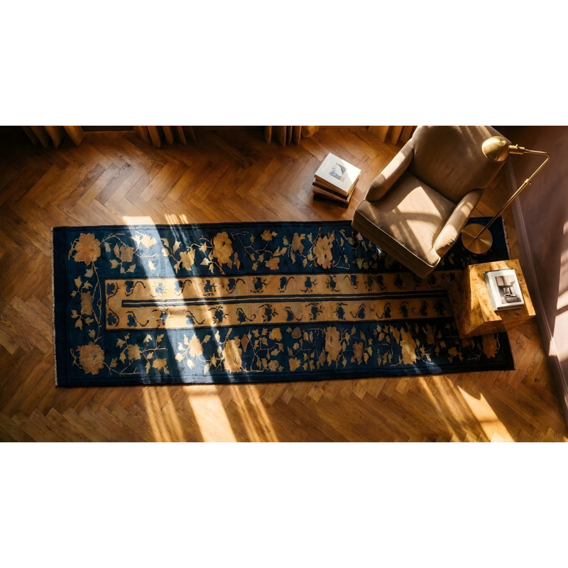 Hand Knotted Wool Floral Area Rug