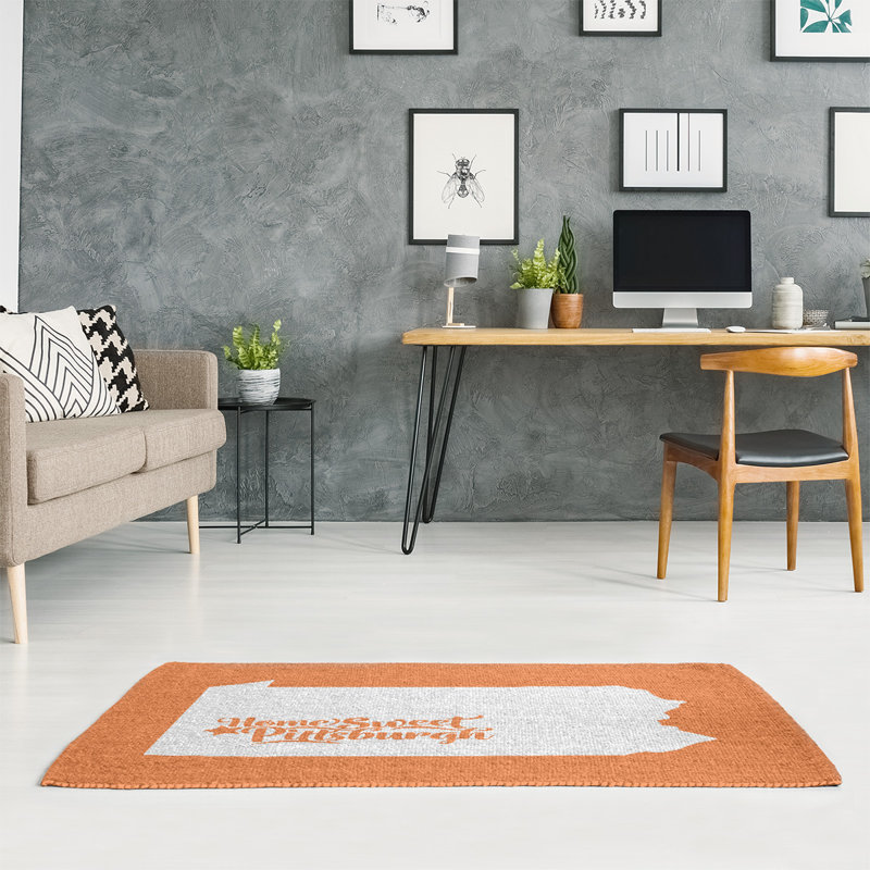 Tapis zone orange pittsburgh pennsylvanie, Rectangle 5 pi x 7 pi