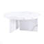 Une table basse à motif circulaire en matériau MDF, une table centrale de 31,4 pouces, une table basse moderne, convient aux petits espaces et aux salons.
