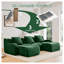 Canapé modulaire en U vert modulaire en forme de U, aucun assemblage requis-519704812