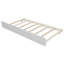 Lit plateforme simple avec lit gigogne, blanc