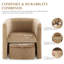 Kyah Upholstered Barrel Chair with Footstool-1991180319