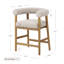 Tabouret de bar avec pieds en bois massif et dossier courbé, ensemble de 2-126553898