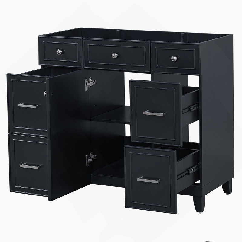 36" Bathroom Vanity-Black(Sink Not Included)