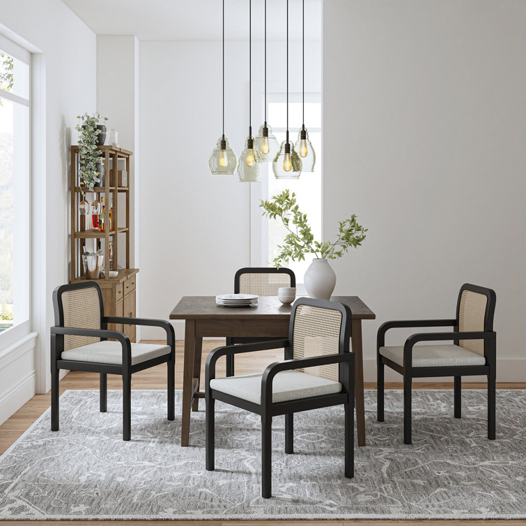 Alliya Modern Arm Chair with Removable Cushion (Set of 2)