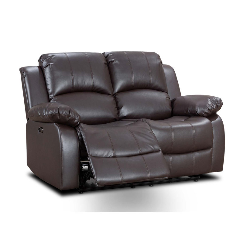 Lowell 157cm Faux Leather Reclining Loveseat, Lowell Brown Faux Leather , 2