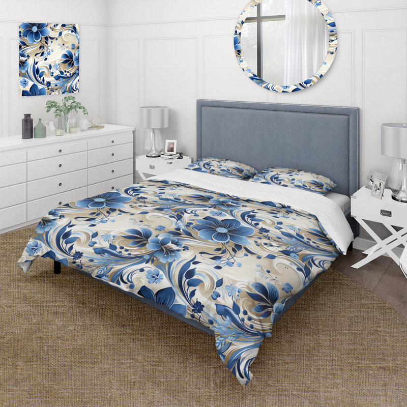 Ensemble de housse de couette à motif cachemire scandinave Simplicity, Housse de couette pour très grand lit et 2 très