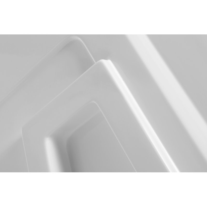 Sharman 36'' White Acrylic Corner Shower Surround with Shelves