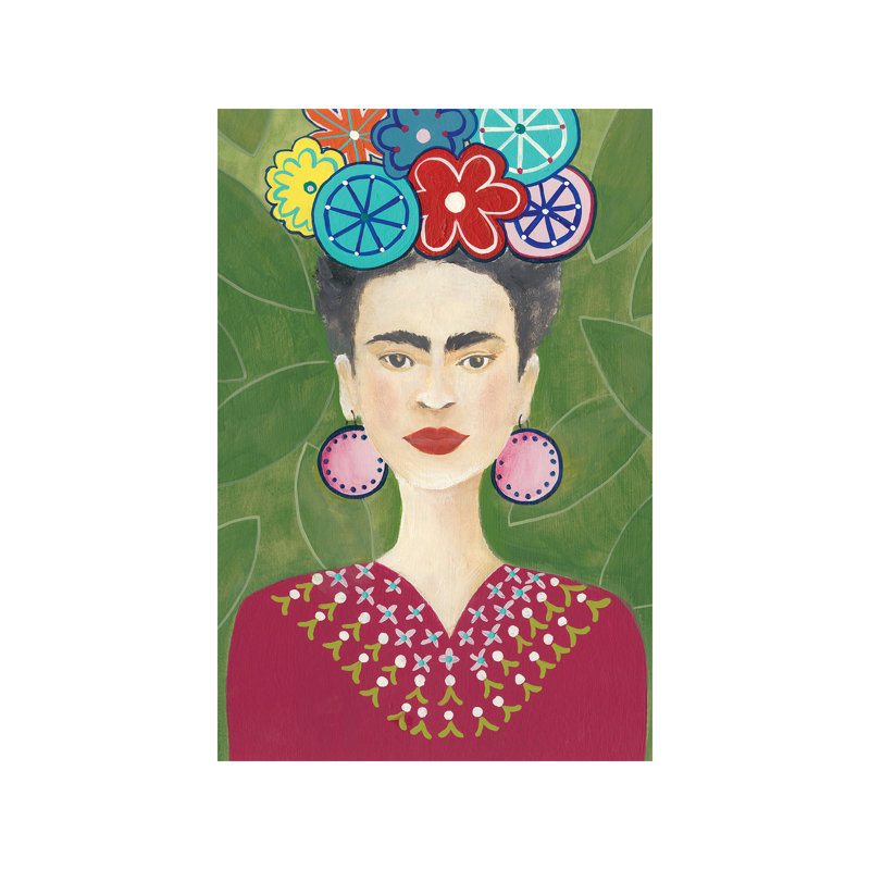 Frida Floral II by Regina Moore - Wrapped Canvas Painting, 66.04 cm H x 45.72 cm W x 1.91 cm D