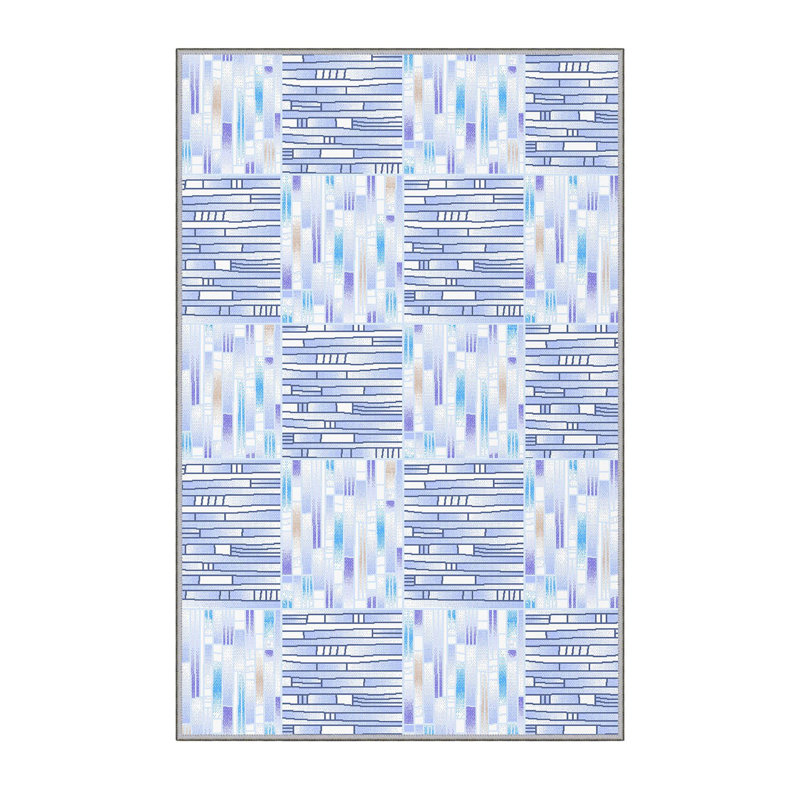 Élégant tapis imprimé en 3D, 4,6 x 7,2 pi | 100% polyester, hauteur des poils de 0,31 po, antibactérien | Revers en PVC antidérapant, lavable à la machine, parfait pour le salon ou la chambre à coucher, design durable et élégant