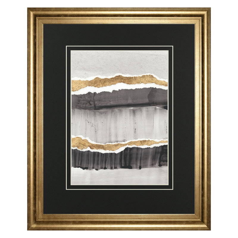 Torn Elegance Wall Art - 34" x 40" - Gold Frame