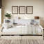 Lit de jour Brayle avec tablettes de rangement et 2 tiroirs-322962735