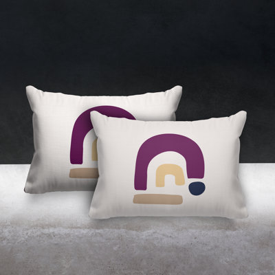 Abstract Outdoor Reversible Throw Pillow