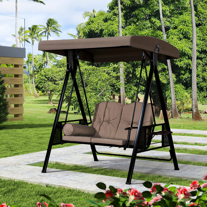 Becontree 2 Person Porch Swing with Canopy