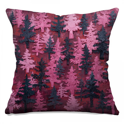 Coussins décoratifs à double face Pink Forest Collage