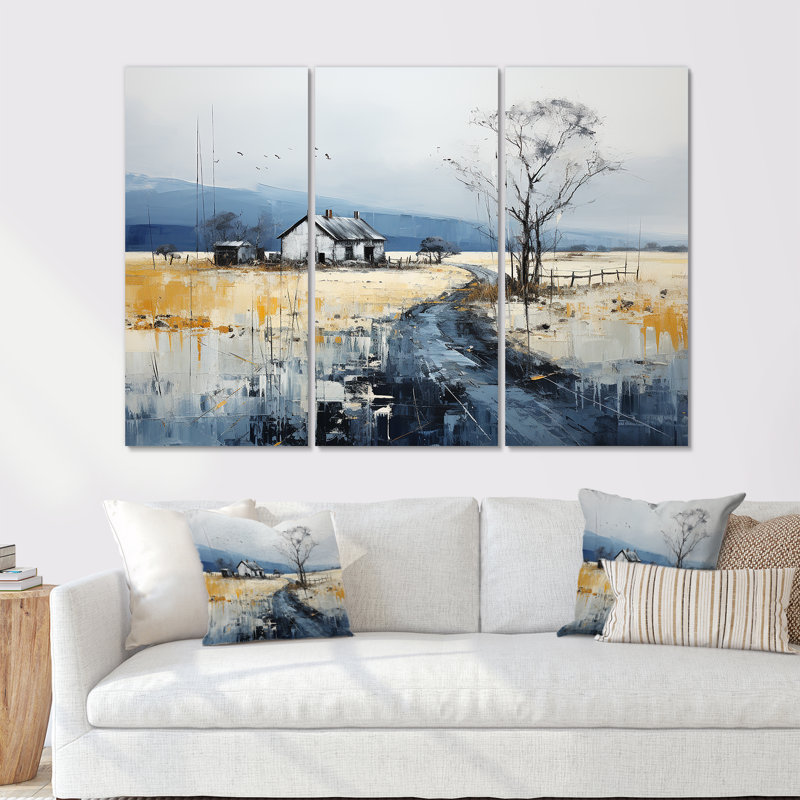 Farmstead Elegance Countryside III - Ensemble d'art mural sur toile, H 40 po x l 60 po x P 1 po