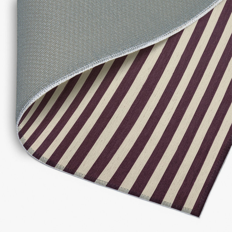 HorizontalStripes Beige Indoor and Outdoor Area Rug, Rectangle 8' x 10'