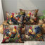 Housse de coussin intérieur / extérieur 4 pièces Farm Rooster