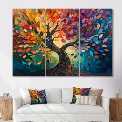 Yacine - Tree Of Life Canvas Wall Art Wall Decor Set