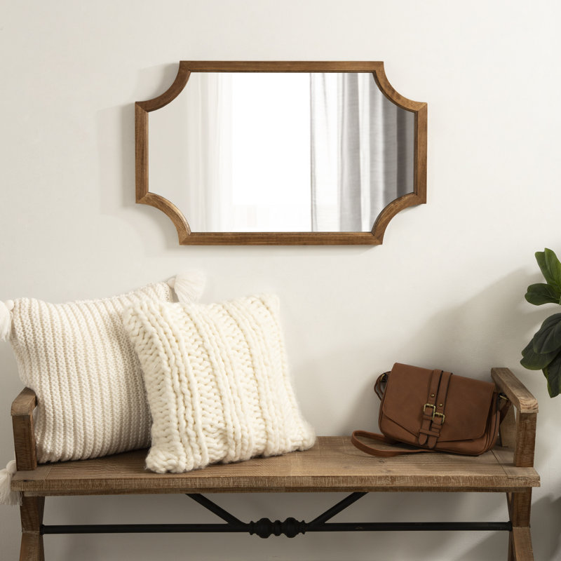 Miroir d'appoint Mertztown Glam, Brun rustique, 30 po x 20 po