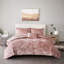 Très grand / très grand lit en velours rosé, lavable à la machine avec 6 coussins pour très grand lit, rembourrage, 3