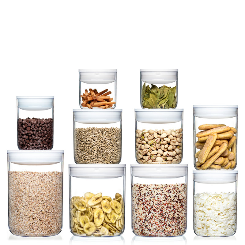 ClickClack Pantry Round 10pc Canister Set