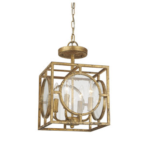Berlin Semi-Flush Convertible 4-Light Chandelier