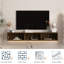 Meuble télé flottant 68,9 po pour téléviseur de 75 po ou moins avec lumières DEL et prise de courant-685413718