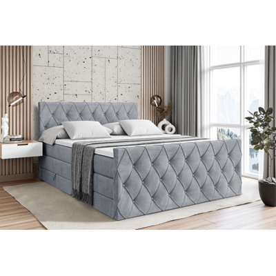 Upholstered Bed with Mattress