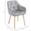 Fauteuil capitonné en velours Pedigree