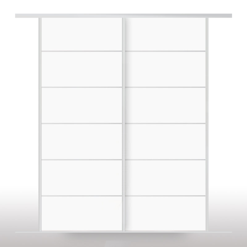 Arryn 2 Door Wardrobe, 243cm H x 243cm W x 8.2cm D, Dark Grey