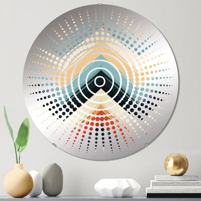 Miroir mural rétro avec motif de chevrons